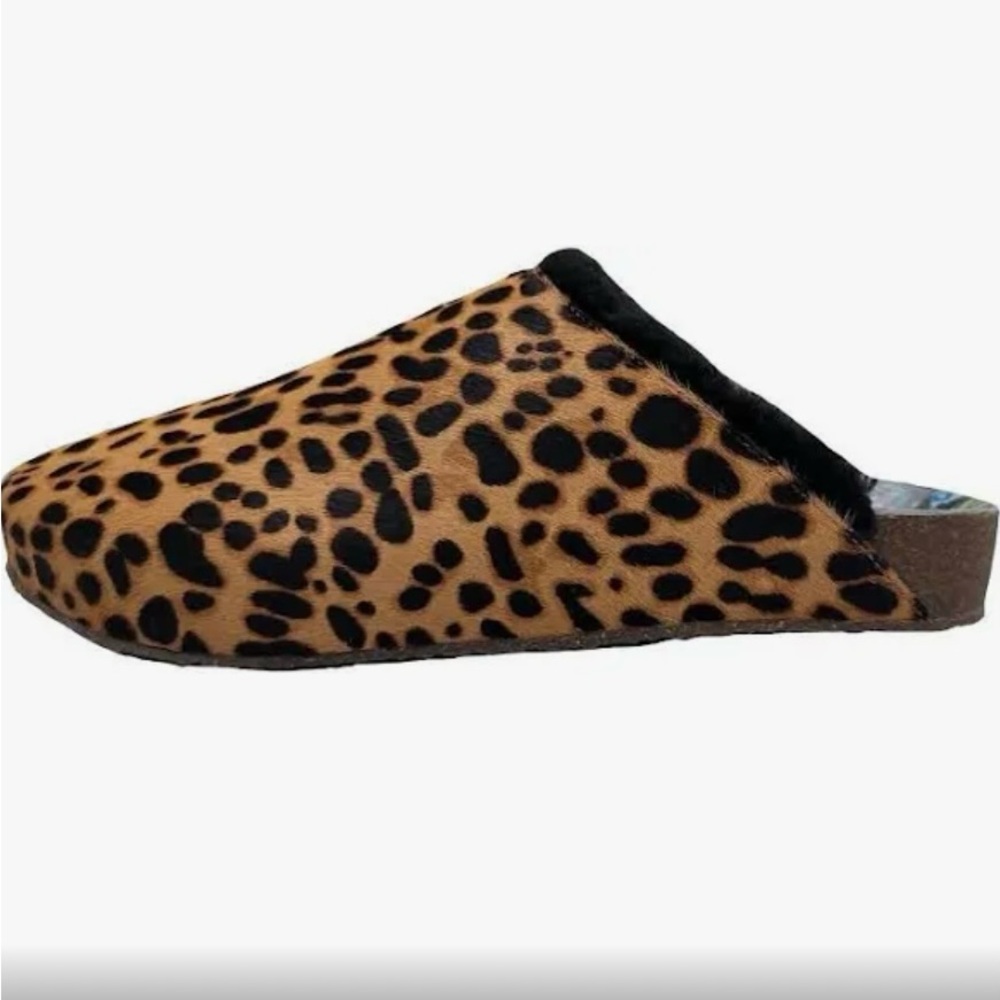 Johnny Was Leopard Print Mules